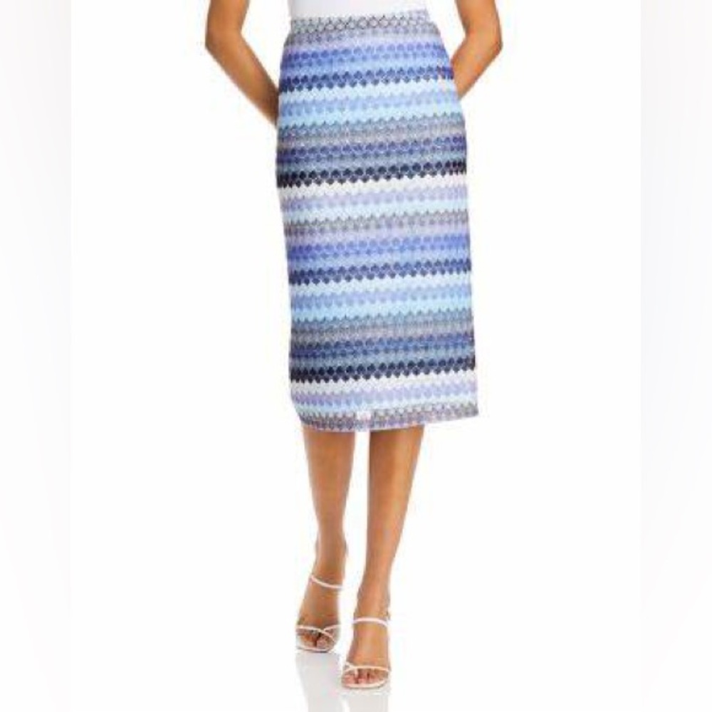 Aqua Crochet Pencil Skirt